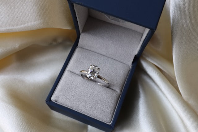 Oval Moissanite Solitaire Ring