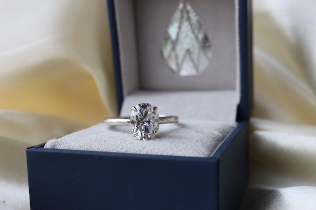 Oval Moissanite Solitaire Ring