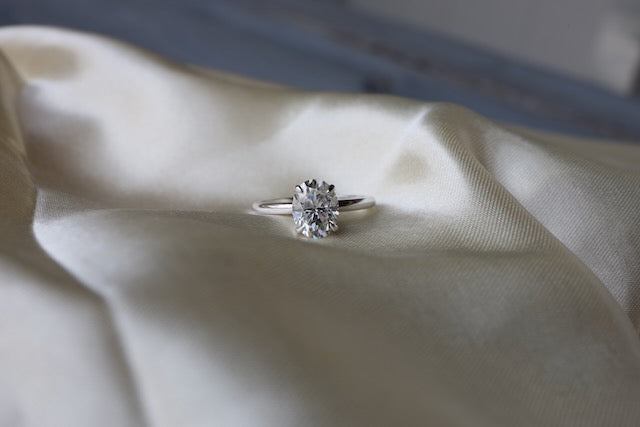 Oval Moissanite Solitaire Ring