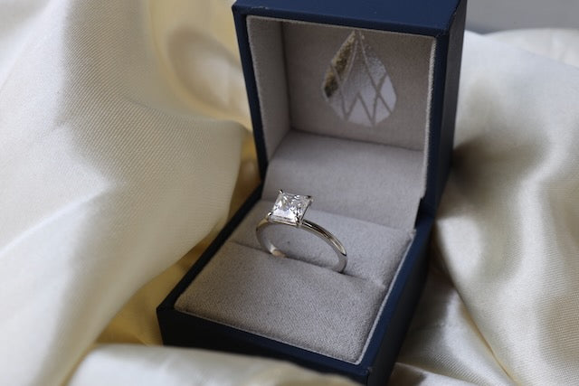 Princess Cut Moissanite Solitaire