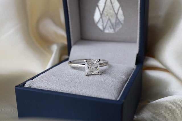 Princess Cut Moissanite Solitaire