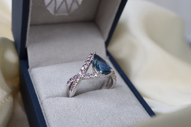 Teal Serenade Ring