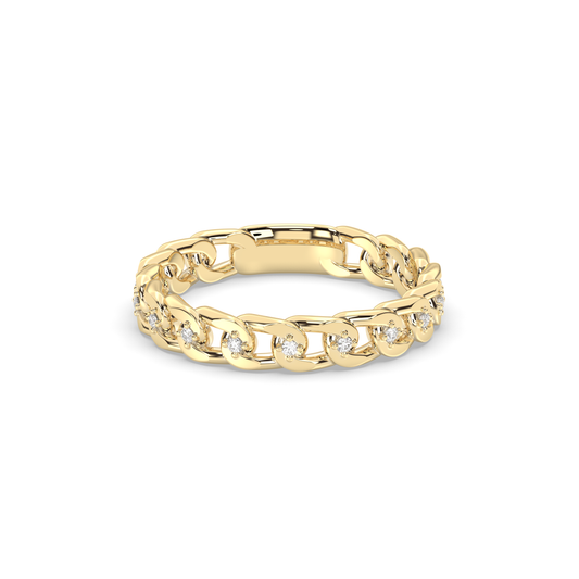 Starlight Chain Link Wedding Band Ring